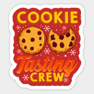 Cookie Tasting Crew Christmas Funny Sticker