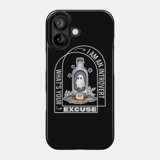 Introvert Ghost - Halloween - Funny & Cute Phone Case by TuncGK