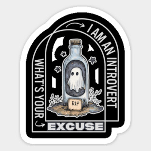 Introvert Ghost - Halloween - Funny & Cute Magnet