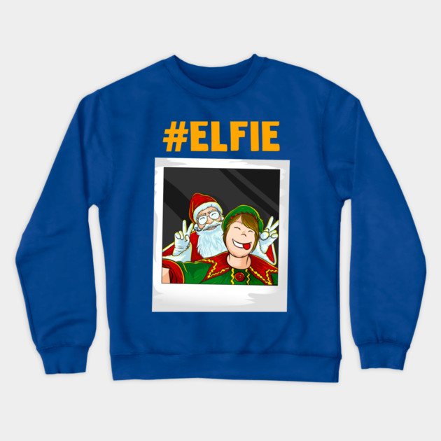 Let me take an #elfie selfie Christmas Funny Crewneck Sweatshirt by creative