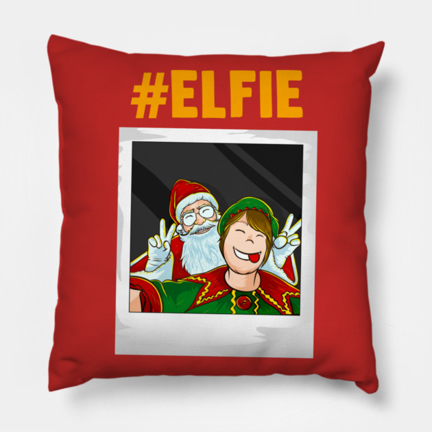 Let me take an #elfie selfie Christmas Funny Pillow by creative