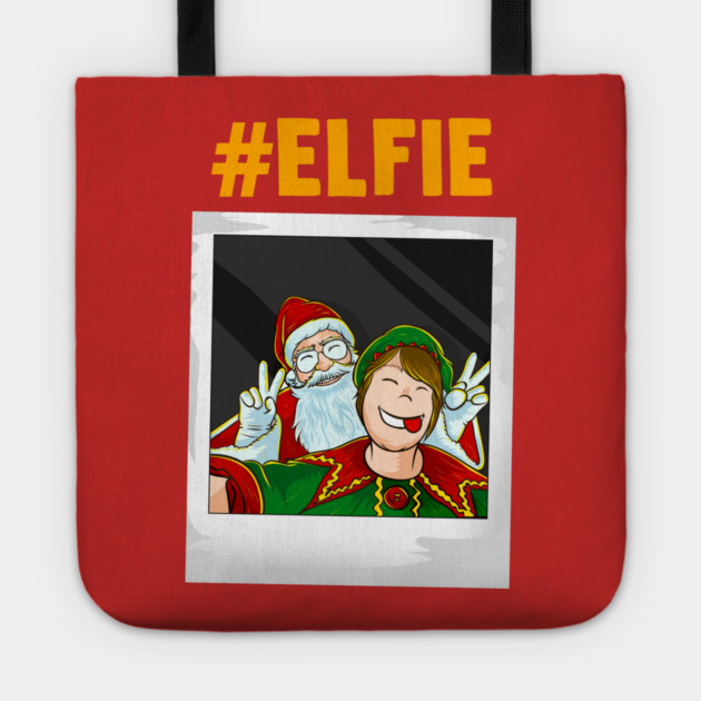 Let me take an #elfie selfie Christmas Funny Tote by creative