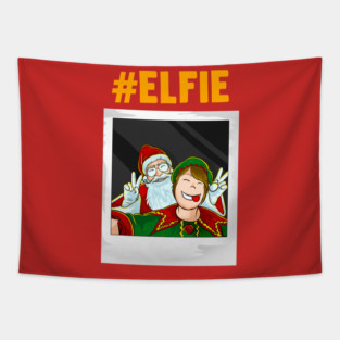 Let me take an #elfie selfie Christmas Funny Tapestry