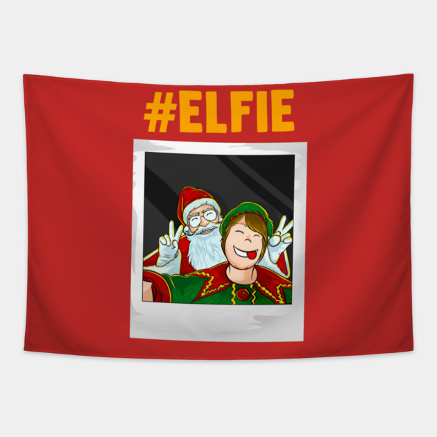 Let me take an #elfie selfie Christmas Funny Tapestry by creative