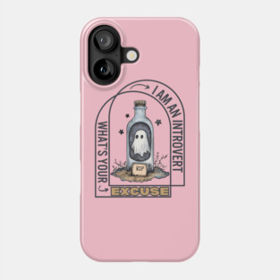 Introvert Ghost - For Lonely People - Halloween Phone Case