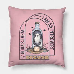 Introvert Ghost - For Lonely People - Halloween Pillow