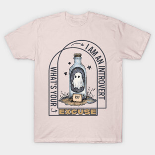 Introvert Ghost - For Lonely People - Halloween T-Shirt