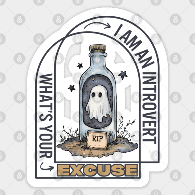 Introvert Ghost - For Lonely People - Halloween Sticker by TuncGK