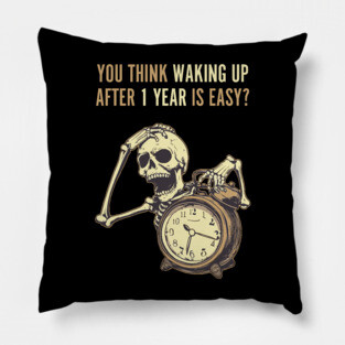 Angry Skeleton - Halloween - Funny & Sarcastic Pillow