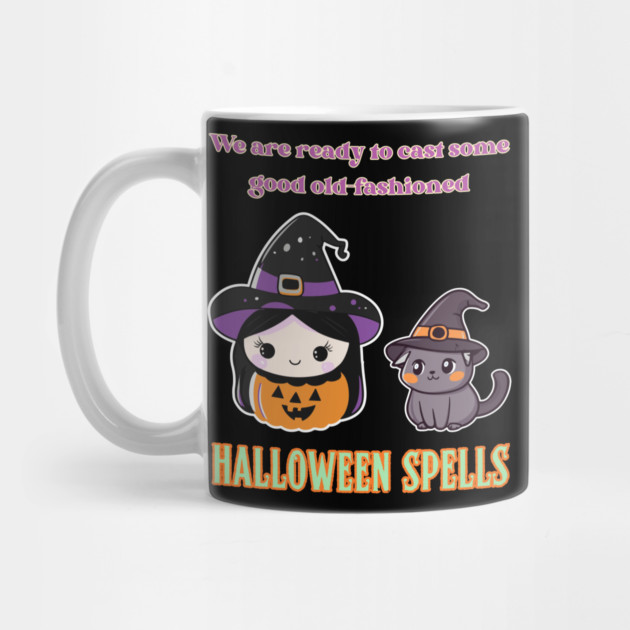Halloween Witch & Cat - Funny & Cute - Spelling Magic by TuncGK