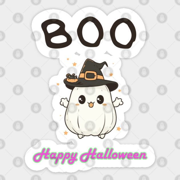 Cute Ghost - Halloween - Boo Sticker by TuncGK