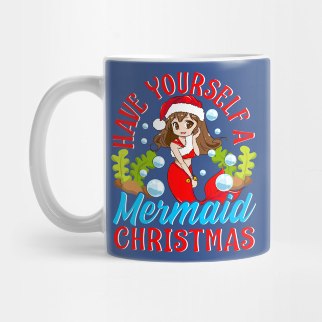 Christmas Mermaid Anime Girl by creative