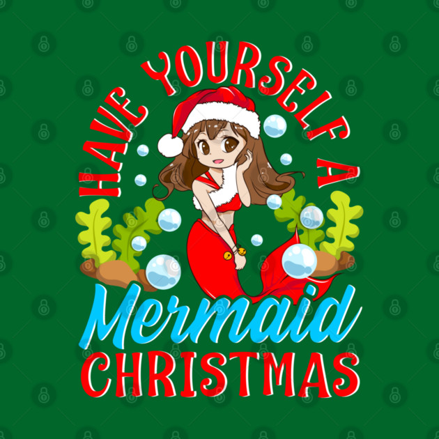 Christmas Mermaid Anime Girl by creative