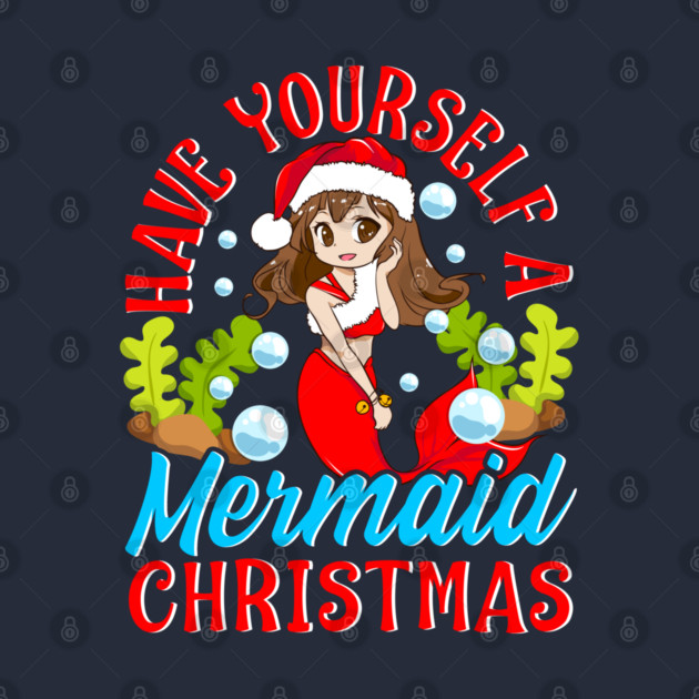 Christmas Mermaid Anime Girl by creative