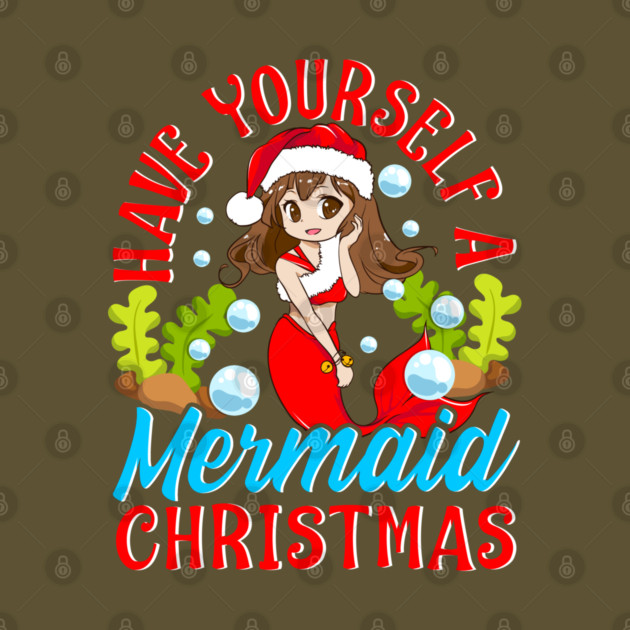 Christmas Mermaid Anime Girl by creative
