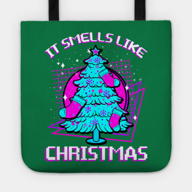 Retro Vaporwave XMAS Tree Tote by creative