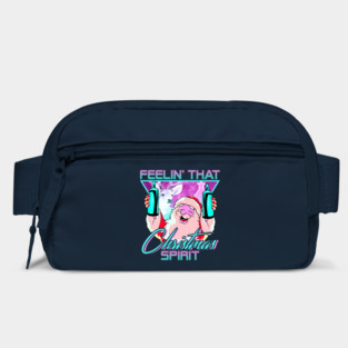 Retro Vaporwave Santa XMAS Spirit Funny Drinking Humor Bag