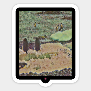 Antarctica Penguins Sticker