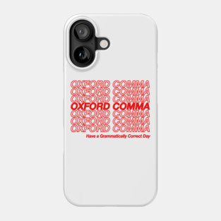 Oxford Comma Type - Humorous Typography Design Phone Case