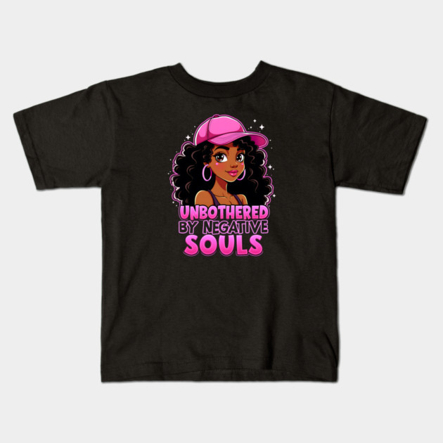 Unbothered by Negative Souls Kids T-Shirt by UrbanLifeApparel