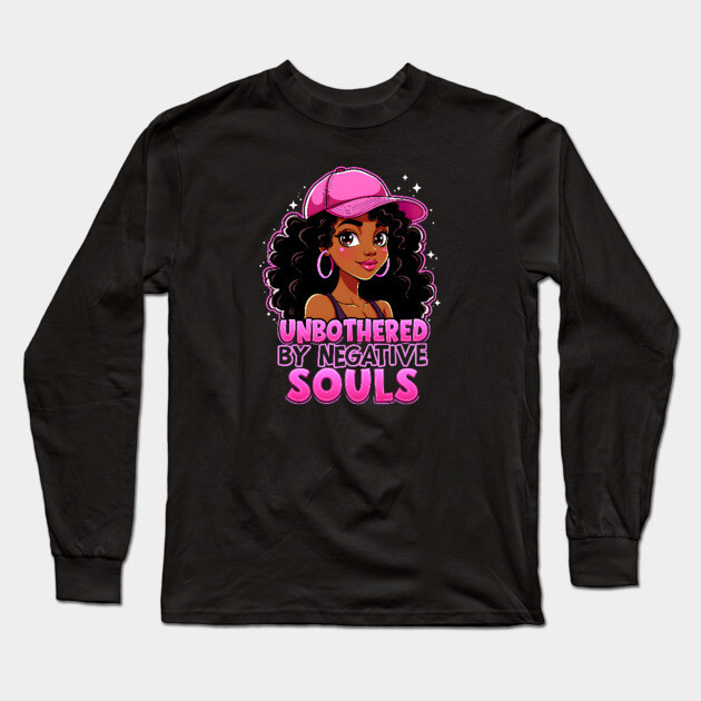 Unbothered by Negative Souls Long Sleeve T-Shirt by UrbanLifeApparel