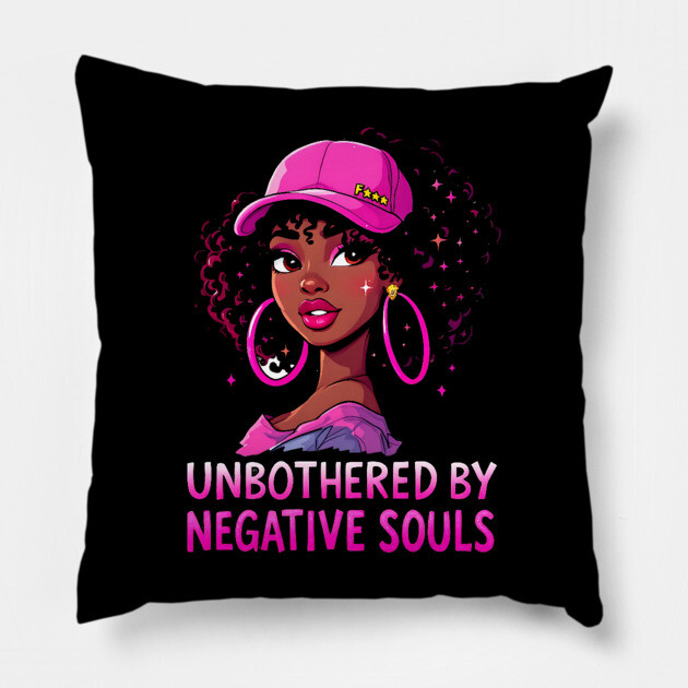Unbothered by Negative Souls 2 Pillow by UrbanLifeApparel