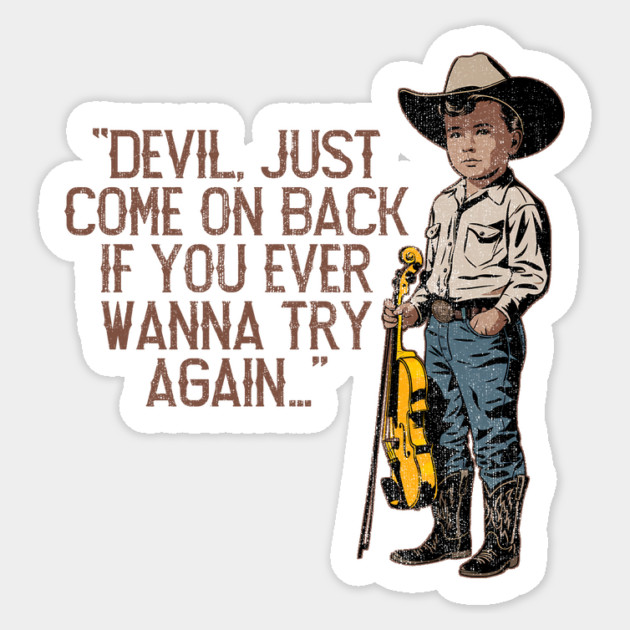 Devil Went Down to Georgia Sticker by rt-shirts