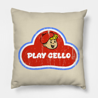 Play Cello Play-Doh style design Pillow