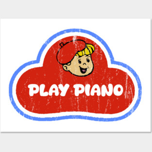 Play Piano Play-Doh style design Posters and Art