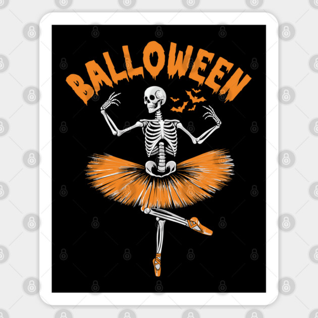 Skeleton Ballerina Halloween Dance Costume Sticker by JessArty