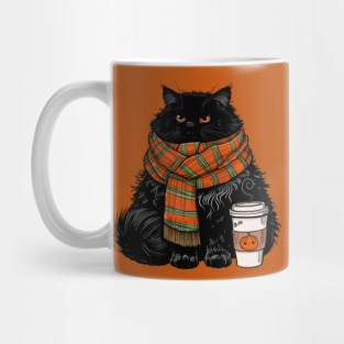 Autumn Vibes Coffee Cat Mug