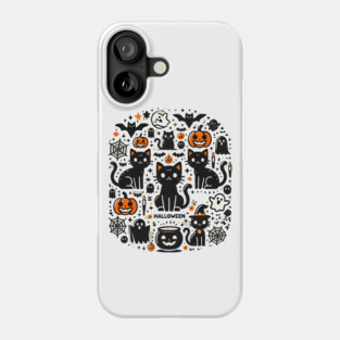 Spooky Halloween Cats, For Cat Lover Phone Case