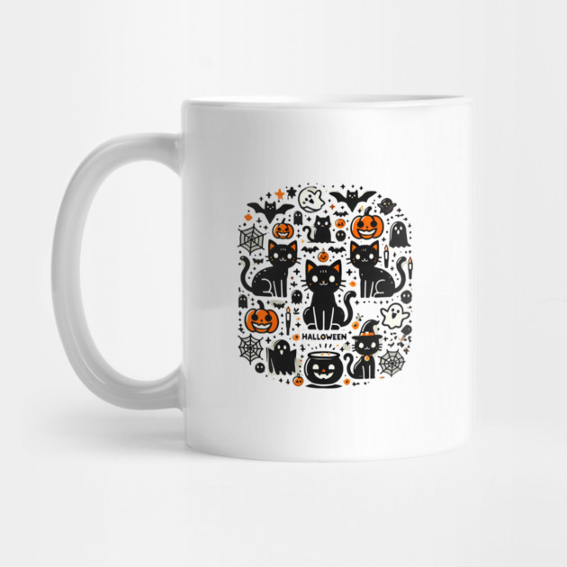 Spooky Halloween Cats, For Cat Lover by logiamerch