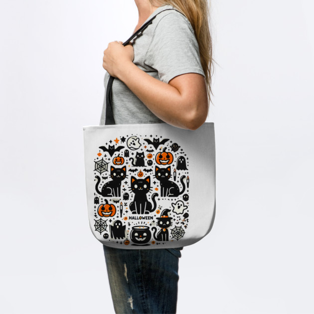 Spooky Halloween Cats, For Cat Lover by logiamerch