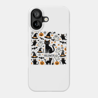 Spooky Halloween Cats, For Cat Lover Phone Case