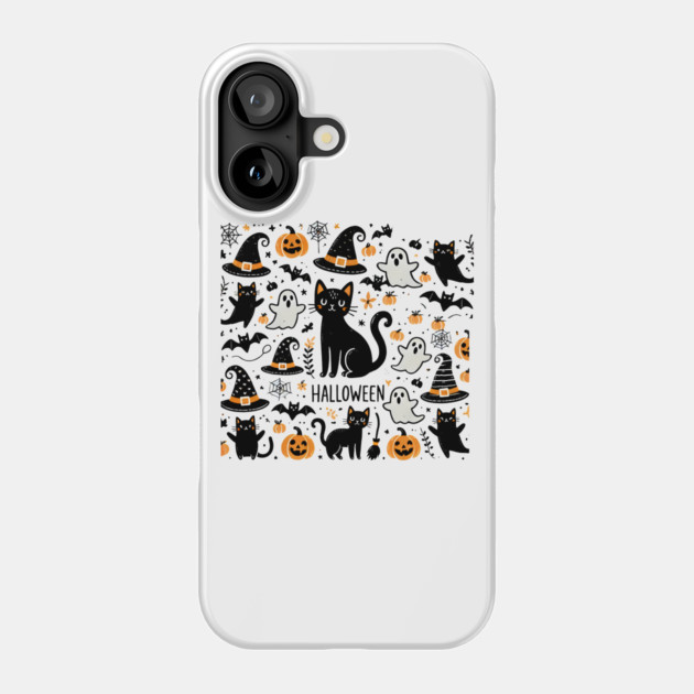 Spooky Halloween Cats, For Cat Lover Phone Case by logiamerch