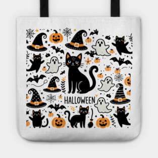 Spooky Halloween Cats, For Cat Lover Tote
