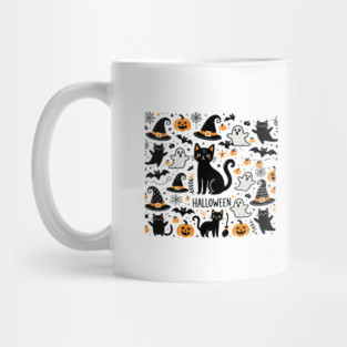 Spooky Halloween Cats, For Cat Lover Mug