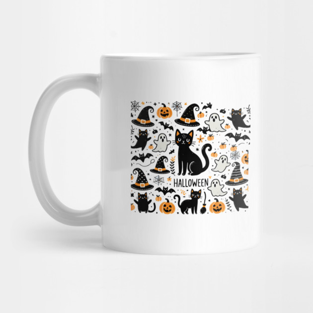 Spooky Halloween Cats, For Cat Lover by logiamerch