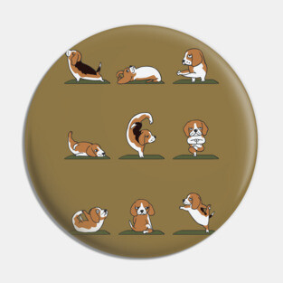 Beagle Yoga Pin