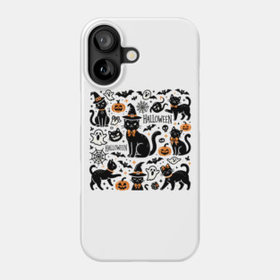 Spooky Halloween Cats, For Cat Lover Phone Case