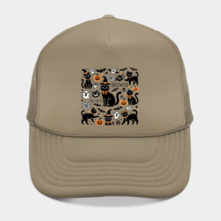 Spooky Halloween Cats, For Cat Lover Hat