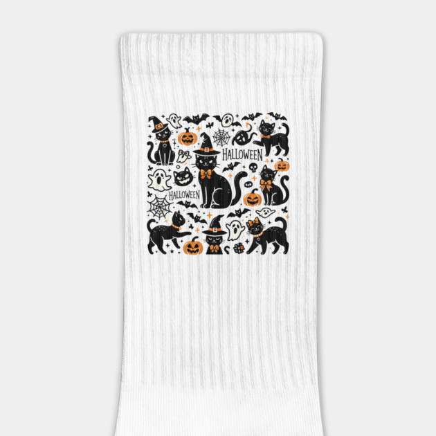 Spooky Halloween Cats, For Cat Lover by logiamerch