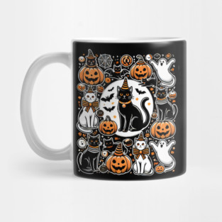 Spooky Halloween Cats, For Cat Lover Mug