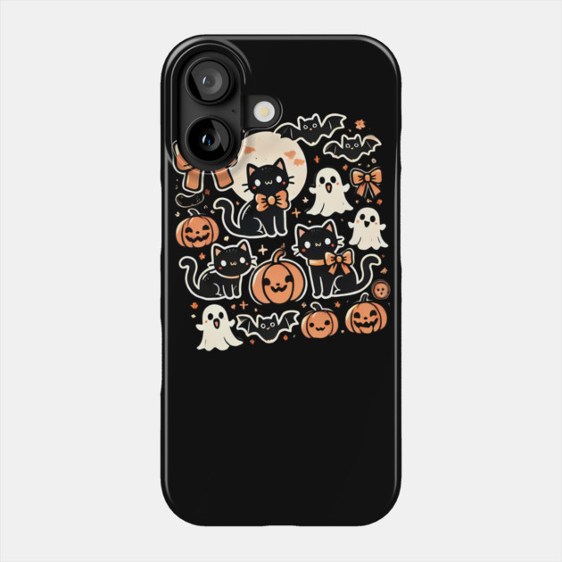Spooky Halloween Cats, For Cat Lover Phone Case by logiamerch