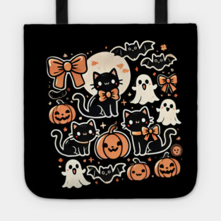 Spooky Halloween Cats, For Cat Lover Tote