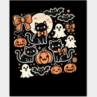 Spooky Halloween Cats, For Cat Lover Posters and Art