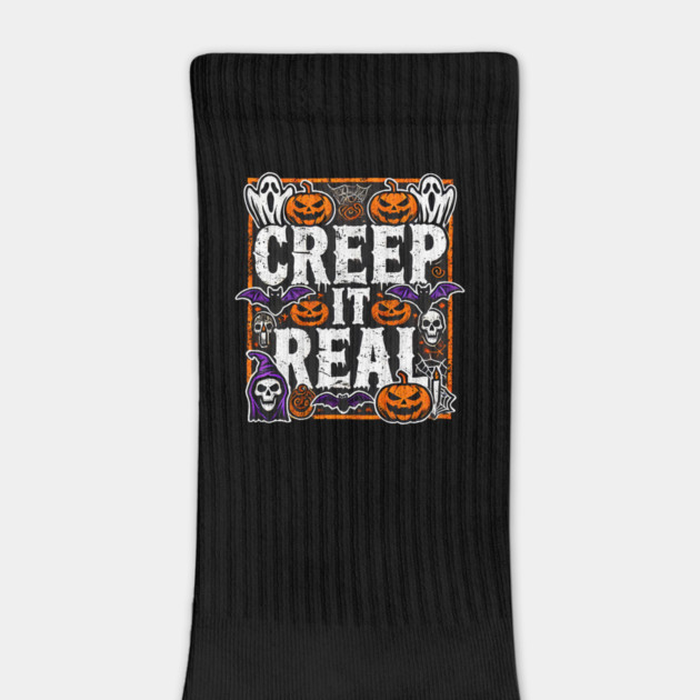 Funny Spooky Halloween Saying, Creep it Real by logiamerch