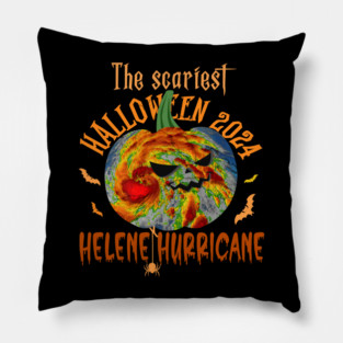 The scariest Halloween 2024 Is Helene Hurricane Pumpkin Pillow