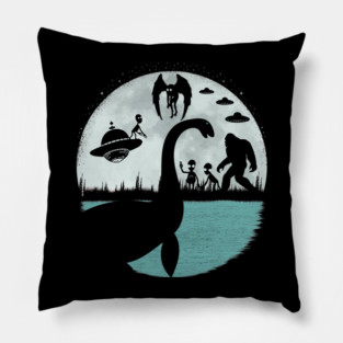Mythical Creatures Starry Night Cryptid Pillow